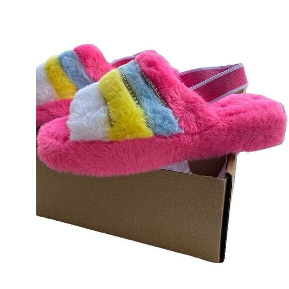 Faux Fur Warm Open Toe Fuzzy Slipper - Picture 4 of 12